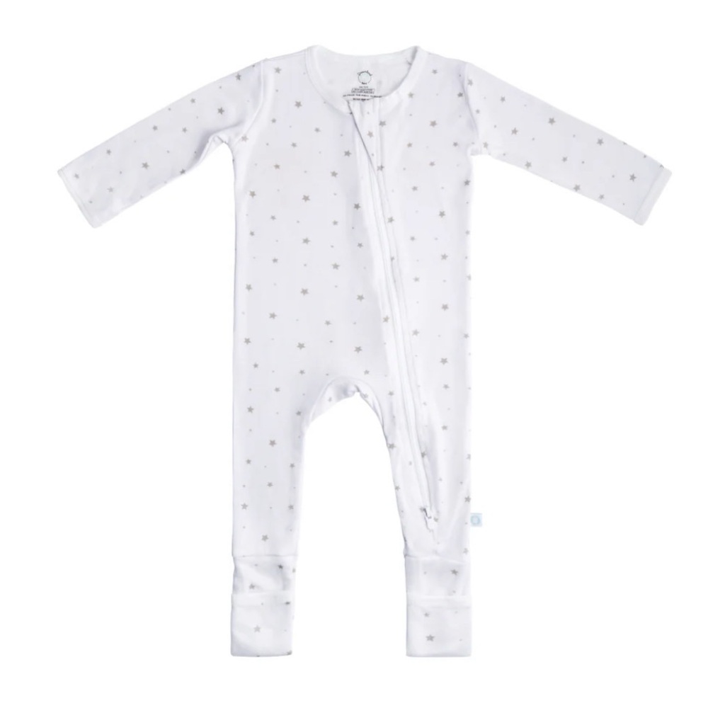 Dreamland Baby Grey Star Bamboo Pajamas - multiple sizes - NEW